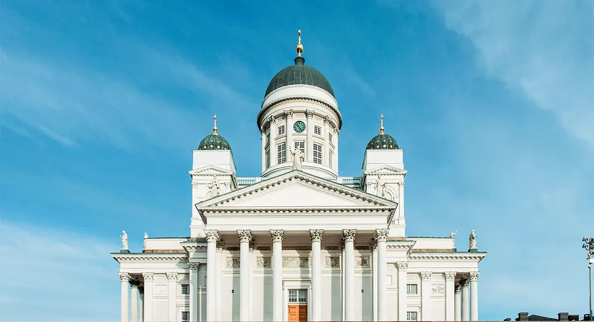 der weiße Dom von Helsinki in Finnland