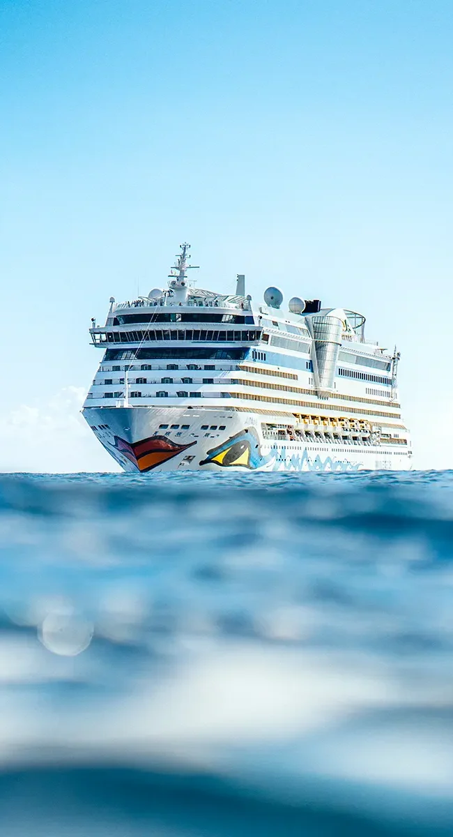 AIDA Kreuzfahrtschiff auf hoher See